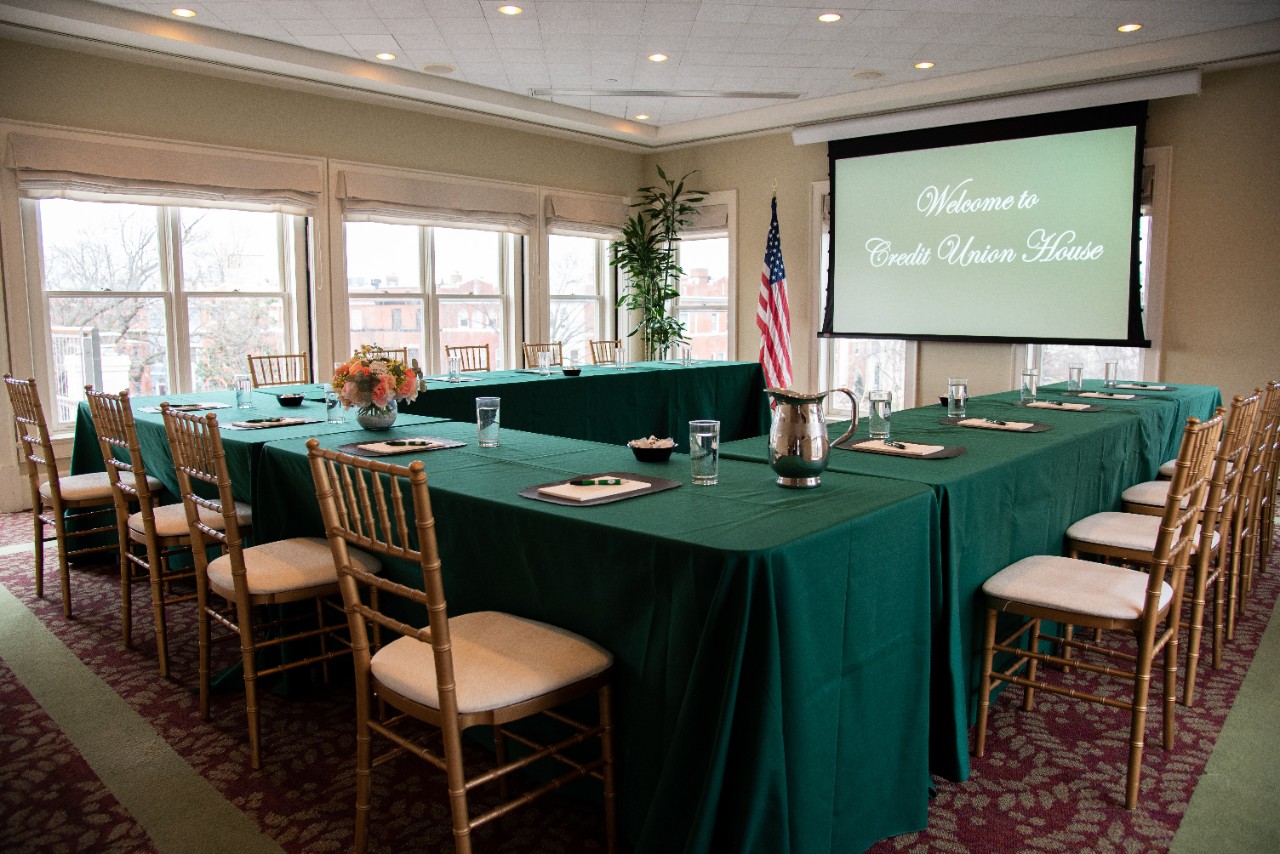 Versatile rooms can be set up for meetings, meals, receptions and more.